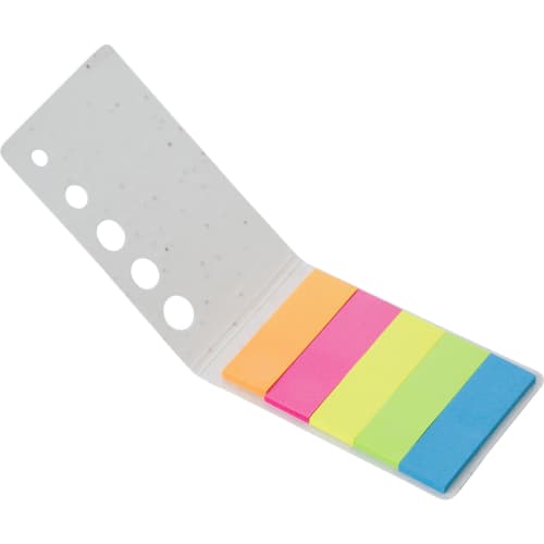 Branded Seed Paper Sticky Notes in White with a design from Total Merchandise