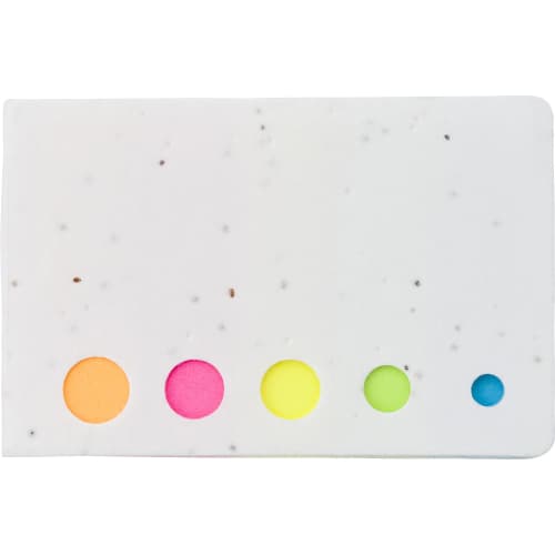 Branded Seed Paper Sticky Notes in White with a design from Total Merchandise
