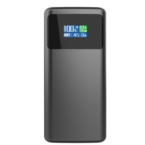 Promotional 10,000mAh Powerbank with Screen in Grey from Total Merchandise