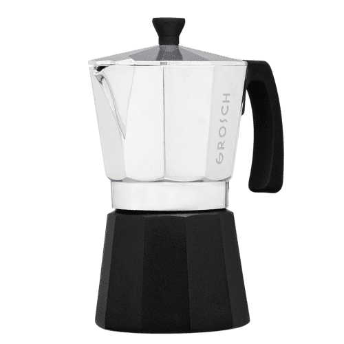 Logo branded Grosche Aluminium Stovetop Espresso Maker in Black from Total Merchandise