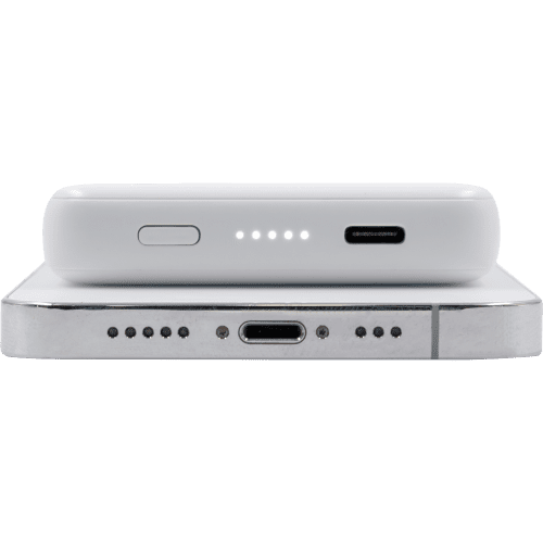Customised 5000mAh Powercharge Air BrandCharger Wireless Powerbank in White from Total Merchandise