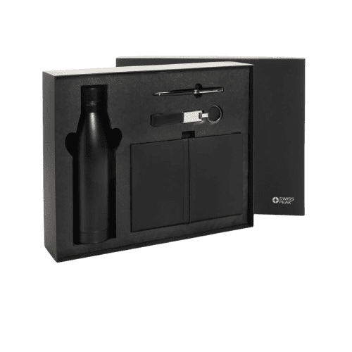 Branded Swiss Peak Deluxe Business Gift Set in Black with a design from Total Merchandise