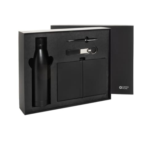 Branded Swiss Peak Deluxe Business Gift Set in Black with a design from Total Merchandise