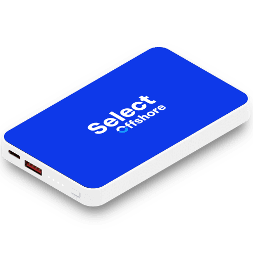 Custom Total Express Kinetic 5,000mAh Power Bank with a design from Total Merchandise