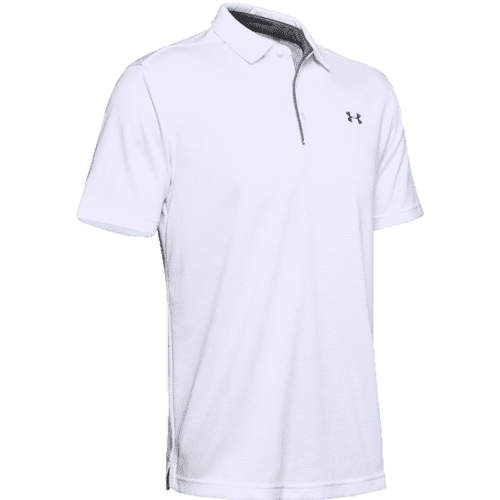 Under Armour Tech Polo Shirt in White/Graphite