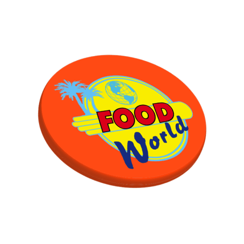 Personalised 24mm Drinks Token in Orange customised with your company logo from Total Merchandise