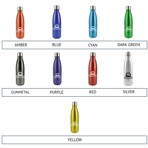 Available bottle colours for the Construction Gift Set from Total Merchandise