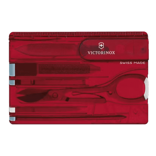 Victorinox SwissCard Classic in Transparent Red