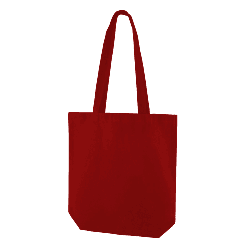 Premium Heavyweight Canvas Tote Bag in Dark Red