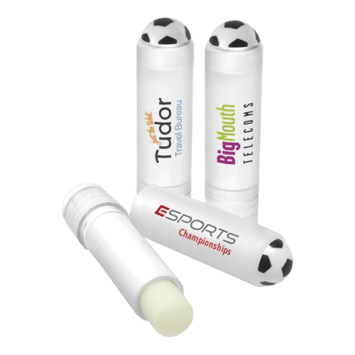 Football Lip Balm Stick in White