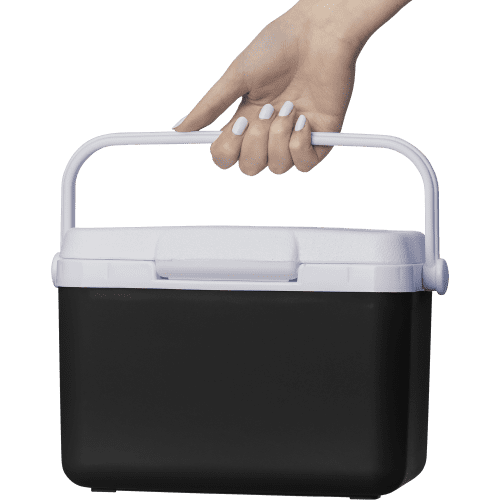 Custom Branded 4 Litre Cooler Box in Black branded with your logo from Total Merchandise