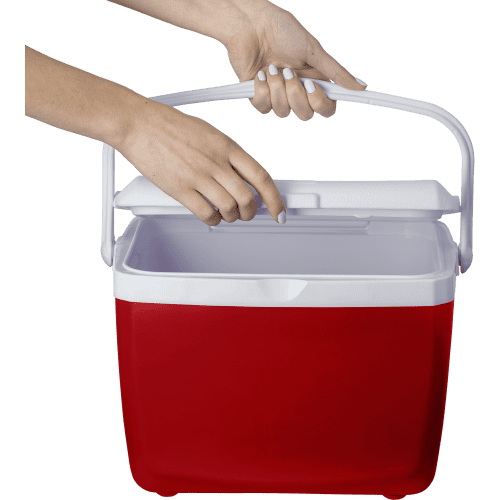 Custom Branded 13 Litre Cooler Box in Red printed with your company logo from Total Merchandise