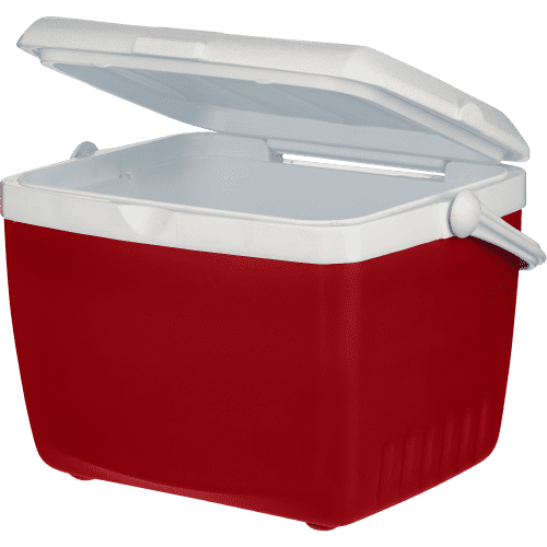 Custom Printed 13 Litre Cooler Box in Red printed with your company logo from Total Merchandise