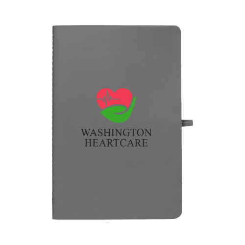 Logo branded Stone Paper Soft Touch Lined Journal by Total Merchandise.
