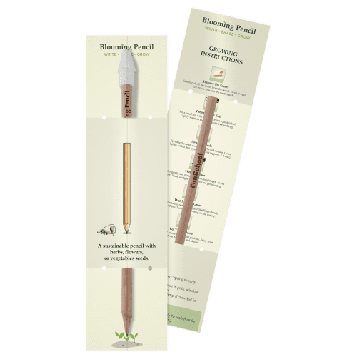 Custom Branded Blooming Pencil with standard backing card printed with your company logo