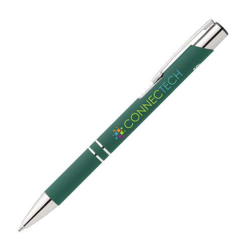 Crosby Recycled Metal Soft Touch Ballpen logo branded