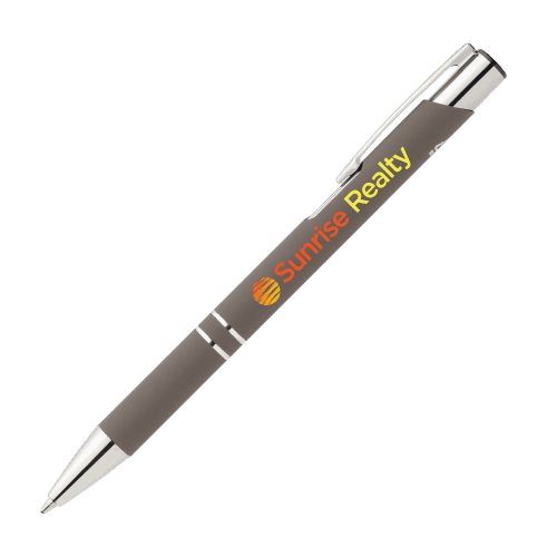 Custom Crosby Recycled Metal Soft Touch Ballpen