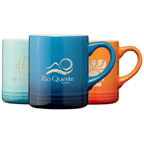 Promotional engraving on group of Ceramic Ombre Mug