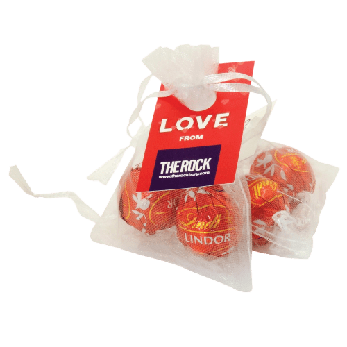 Branded Organza Bags Filled with Lindor Balls
