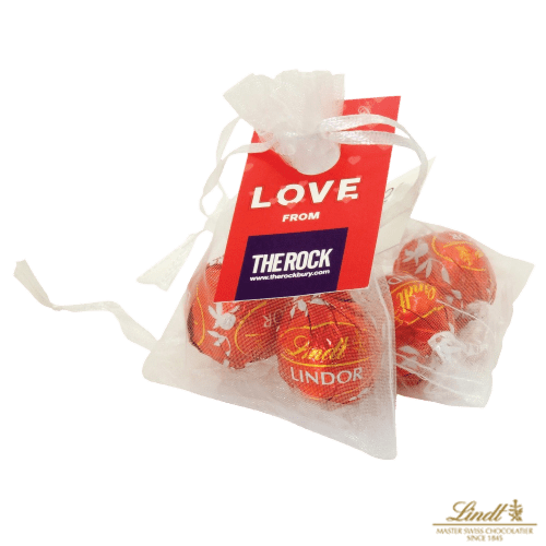 Branded Organza Bags Filled with Lindor Balls