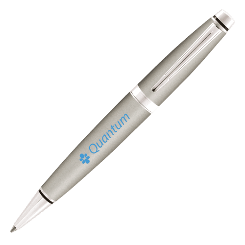 Custom Branded Silver Siena Ballpen in Silver personalised with your logo from Total Merchandise