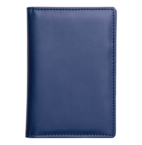 Promotional Soft Feel Vegan Leather Passport Wallet in Navy from Total Merchandise
