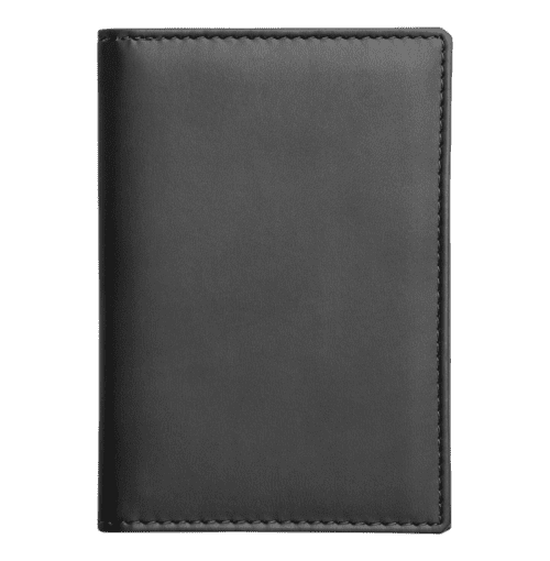 Custom Branded Soft Feel Vegan Leather Passport Wallet in Black from Total Merchandise