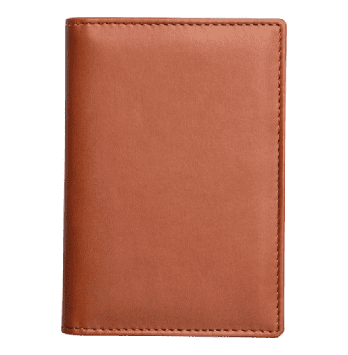 Logo Branded Soft Feel Vegan Leather Passport Wallet in Tan from Total Merchandise