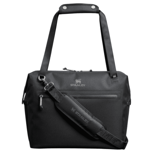 Customised Stanley 20 Can Recycled Cooler Bag in Black branded with your logo from Total Merchandise
