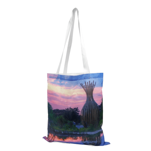 Durable Fabric Tote with Printed Handles