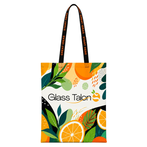 Durable Fabric Tote with Printed Handles