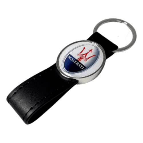 Company branded UK Synthetic Leather Keyring by Total Merchandise