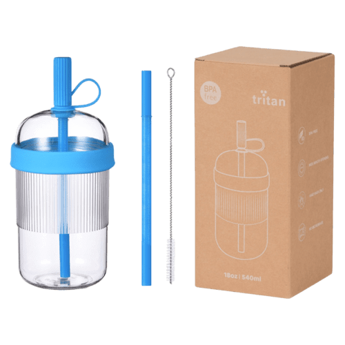 Custom printed Iced Coffee Tumbler with the box packaged in by Total Merchandise