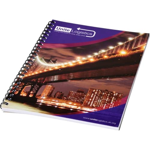 A5 Spiral Notebook in White/Black