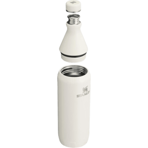 Logo Printed Stanley Slim Recycled Stainless Steel Water Bottle in Cream from Total Merchandise
