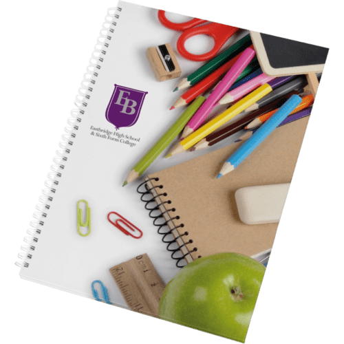 A4 Wire Bound Hardback Notebook in White