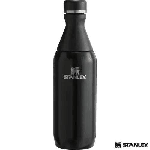 Promotional Stanley Slim 350ml Recycled Stainless Steel Water Bottle in Black from Total Merchandise