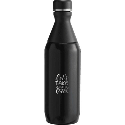 Printed Stanley Slim 350ml Recycled Stainless Steel Water Bottle in Black from Total Merchandise