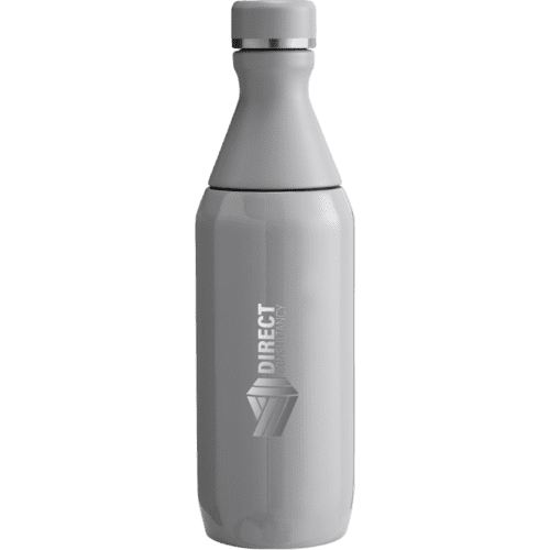 Customised Stanley Slim 350ml Recycled Stainless Steel Water Bottle in Grey from Total Merchandise