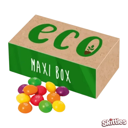 Eco Maxi Skittle Box with a full colour print by Total Merchandise