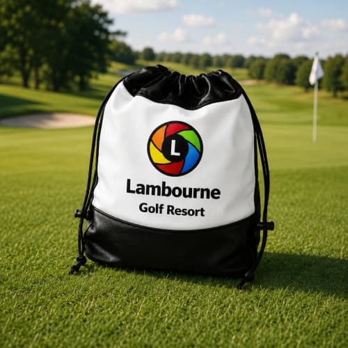 Lifestyle image of the personalised Luxury Synthetic Leather Goody Bag designed by Total Merchandised