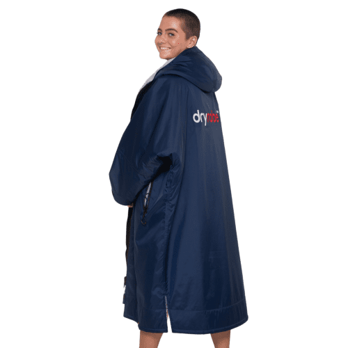Promotional Dryrobe® Advance Changing Robe in Grey/Navy from Total Merchandise