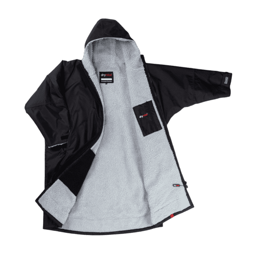 Logo Branded Dryrobe® Advance Changing Robe in Grey/Black from Total Merchandise