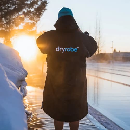 Customisable Dryrobe® Advance Changing Robe in Blue/Black from Total Merchandise