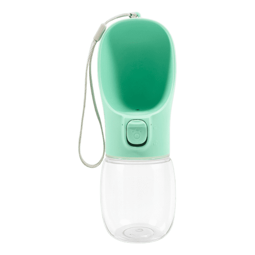 Printed 300ml Portable Pet Water Bottle in Light Green branded with your logo from Total Merchandise
