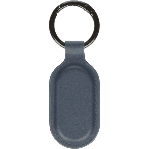 Logo Branded Recycled Synthetic Leather Tracking Keyholder in Blue from Total Merchandise