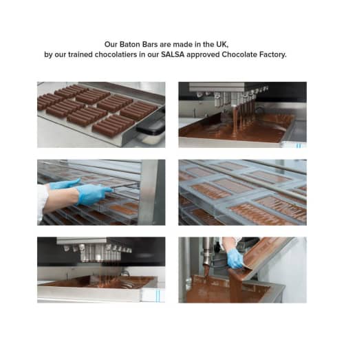 Process of how the 6 Baton Bar Dark Chocolate is made by Total Merchandise