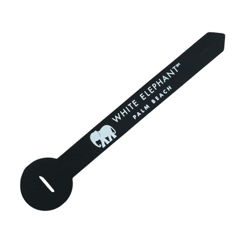 Custom printed Silicone Cable Tie in black  by Total Merchandise