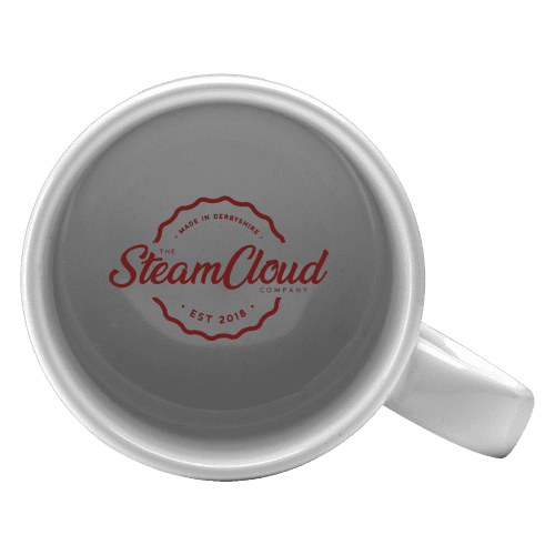 Logo Printed Cambridge Mugs with Inside Base Print in White customised with your company logo