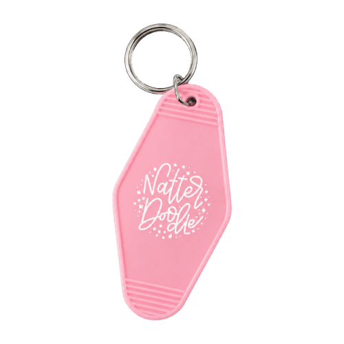 Hotel Keyring in 4 Rose pink